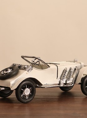 速发复古柜旧老爷桌汽车模型创意车面摆件客厅酒怀书架书柜家居装