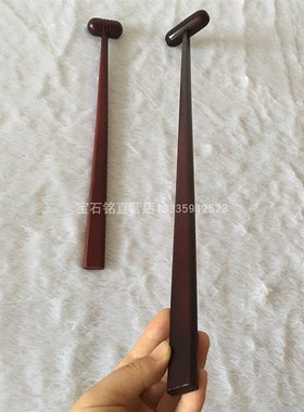 速发实木木锤大配号钟锤佛具法器钟小件红色钟架钟鱼铃鼓套装