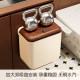 Wood grain retro style high-looking suction cup trash can