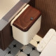 Wood grain retro style high-looking suction cup trash can
