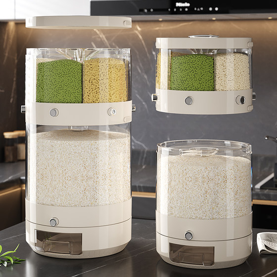 Rotating sealed insect-proof and moisture-proof rice bucket