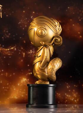 铜金岁月卡通太空蛇黄铜摆件国潮玩卡通公仔太空蛇铜摆件文创礼品