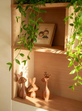 中古风一家三口件覆古高VPO级感小众怀装饰品艺术客旧电厅视柜摆