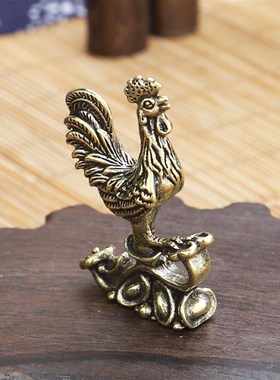 速发包品 纯铜鸡摆件工艺宝 元邮招财摆件