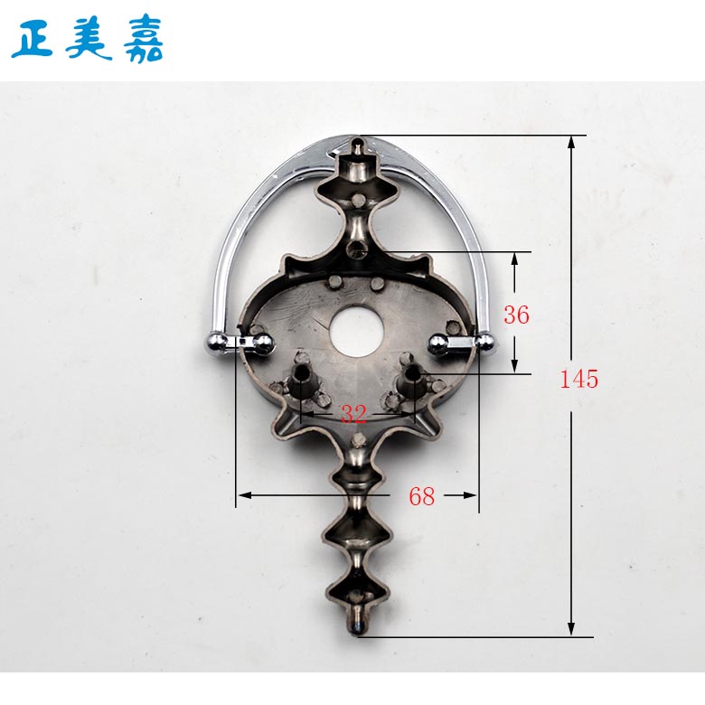 步阳索福老防盗门葫芦拉手自动锁把手小面板葫芦形装饰圈锁具配件 - 图1