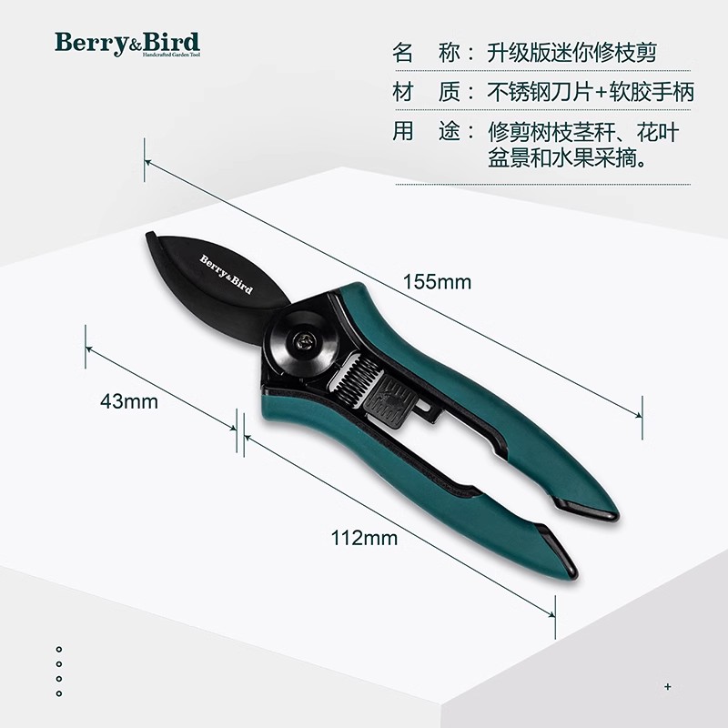 BerryBird园艺森林花剪园艺工具剪刀修枝剪嫰叶家用花卉盆栽专用