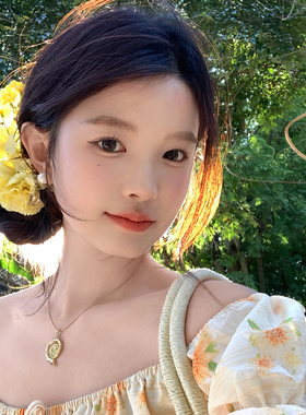 【我的脸很圆】春夏橘黄色花朵懒人夹度假风明媚小雏菊发夹发饰女