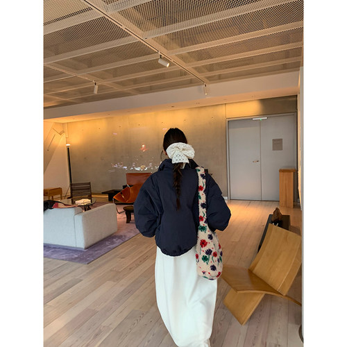 牙套大汪【奶油欧包】2024冬季新款短款面包服宽松羽绒服外套 - 图2