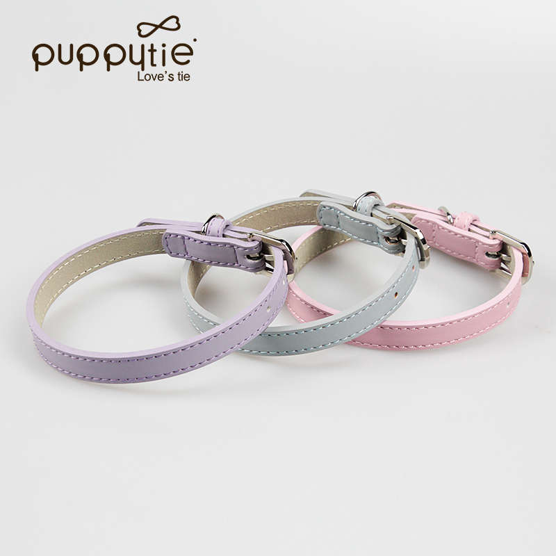 Puppytie dog collar dog collar small dog collar large dog collar leather medium teddy pet supplies