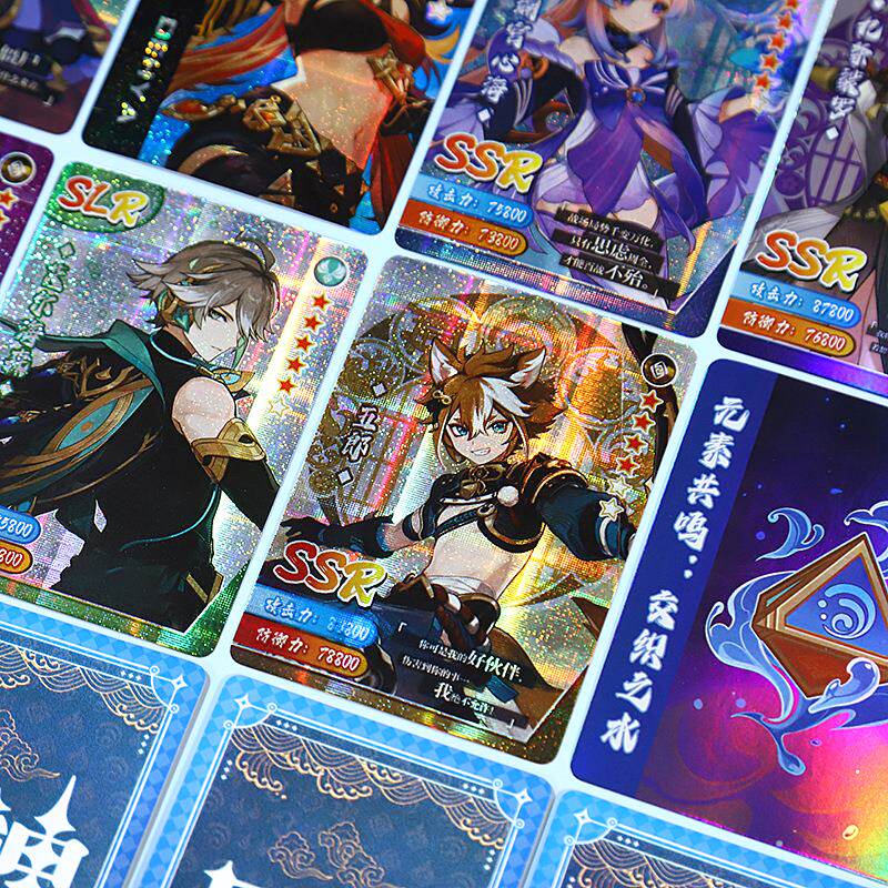 原神卡片游戏人物周边二次元典藏闪卡原神桌游卡牌道具休闲游戏