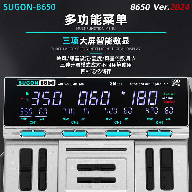 SUGON速工新款3MOED-8650热风枪工业级大功率手机维修CPU拆焊台-图1