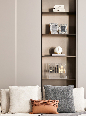 邸高家居 轻奢书房客厅展示柜博物架开放格装饰艺术摆件雕塑搭配