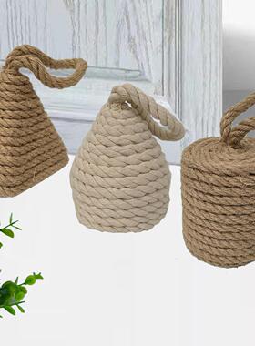 棉麻绳编创意挡风门档门阻防撞球家居餐厅酒吧饰品摆件航海结门挡