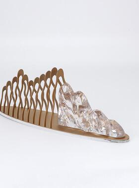 新中式摆件禅意高端客厅酒柜玄关博古架样板间创意家居软装工艺品