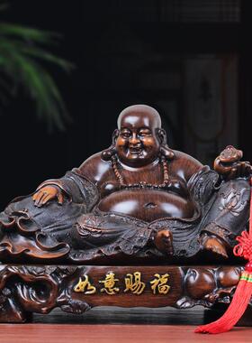 招财弥勒佛像笑佛摆件家居财神位客厅公司开业送礼乔迁佛像工艺品