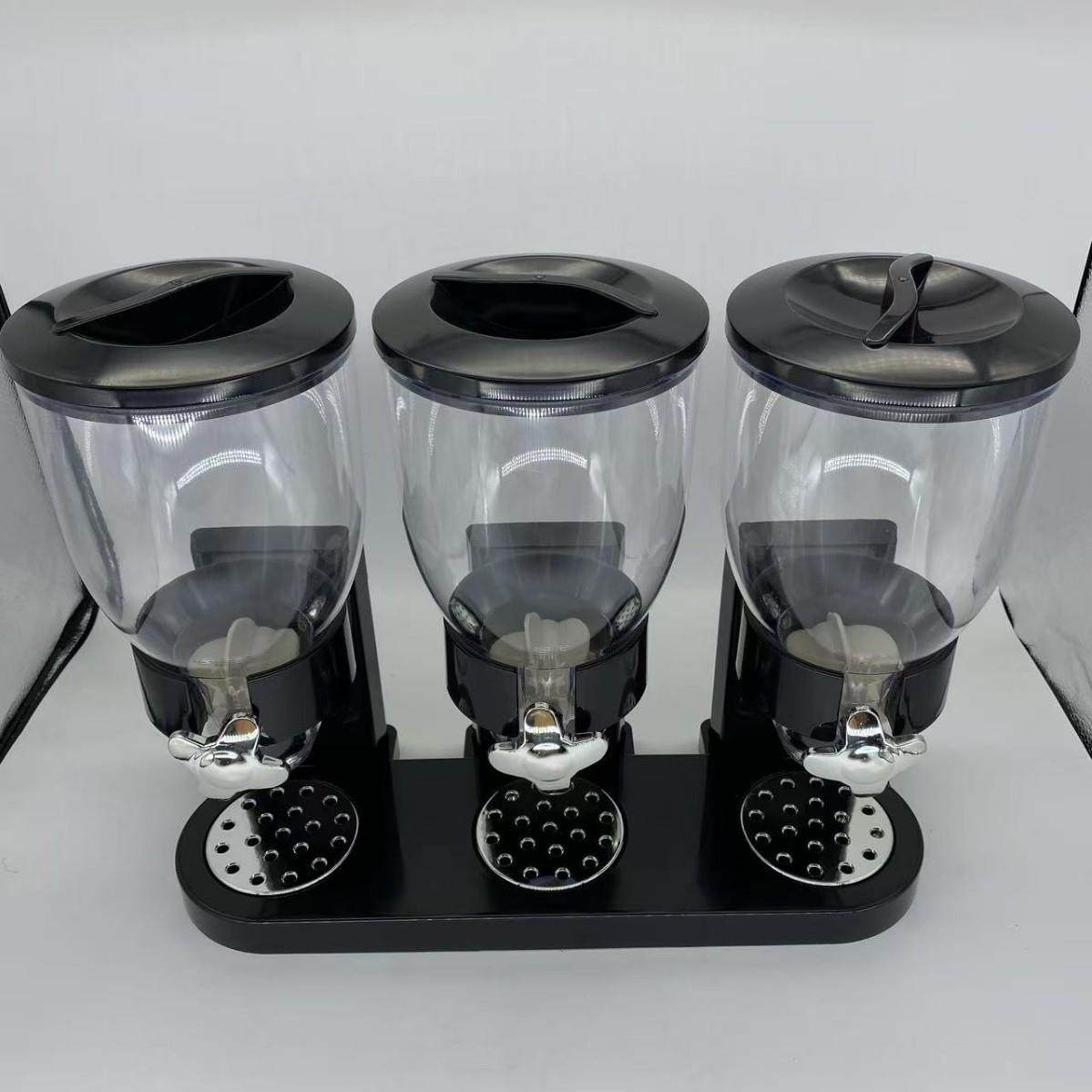 cerealdispemser三桶麦片机厨房杂粮储物罐燕麦干果零食收纳罐,淘宝优惠券,粉丝福利购,淘宝优惠卷