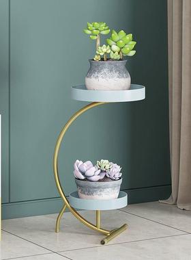 花架置物架阳台客厅装饰品摆件大件落地花架置物架室内电视旁阳台