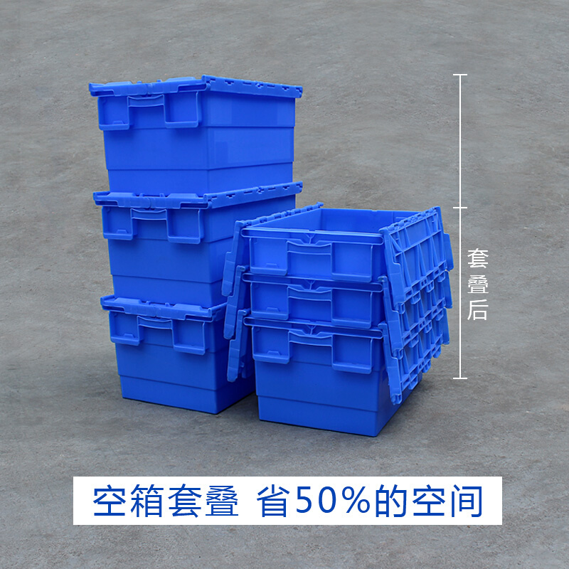 带盖物流箱加厚整理箱塑料筐储物收纳运输周转箱转运箱箱子长方形-图0