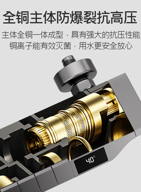 正品淋浴花洒套装全铜家用浴室恒温增压卫生间冷热沐浴喷头明暗装