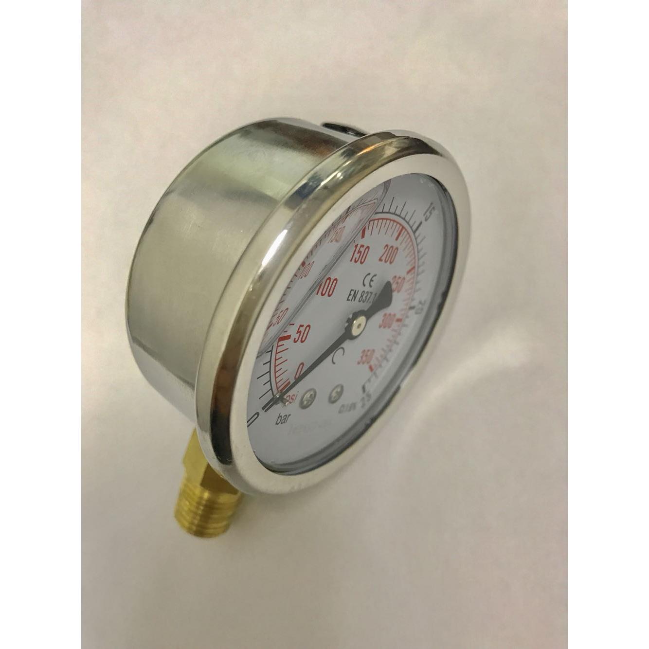 压力表25bar 350psi 螺纹1/4ZG 55度*19牙 直径68mm （背面61mm） - 图3