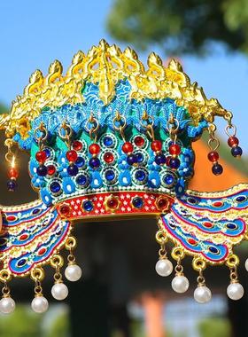 新款金属凤冠冰箱贴定制冰箱创意磁性留言贴立体文创磁性冰箱贴批