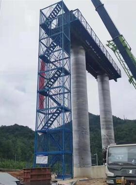3梯笼正举新材生产通道施工基坑墩柱安全爬梯