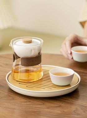 小青柑专用泡茶壶干泡盘陶瓷茶盘家用茶具蓄水壶承懒人自动冲茶器