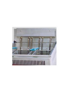 新粤海商用单缸双筛油水一体混合电炸炉EF-44立式44L油炸机炸缸