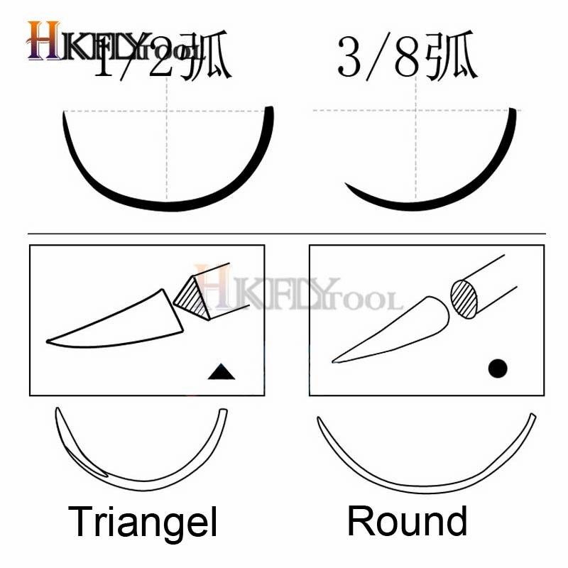 推荐Suture needle surgery tool nano-traceless angle needle e-图2