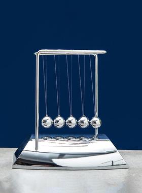 高端简约几何锌形金属牛顿摆物理节能保险杠球办公室装饰男士礼品