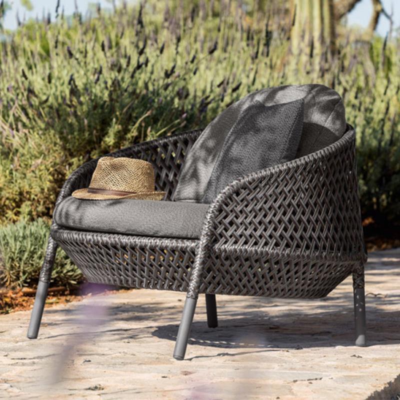 Yuanmao Nordic outdoor rattan sofa courtyard garden table and chair combination waterproof and sunproof outdoor terrace leisure furniture