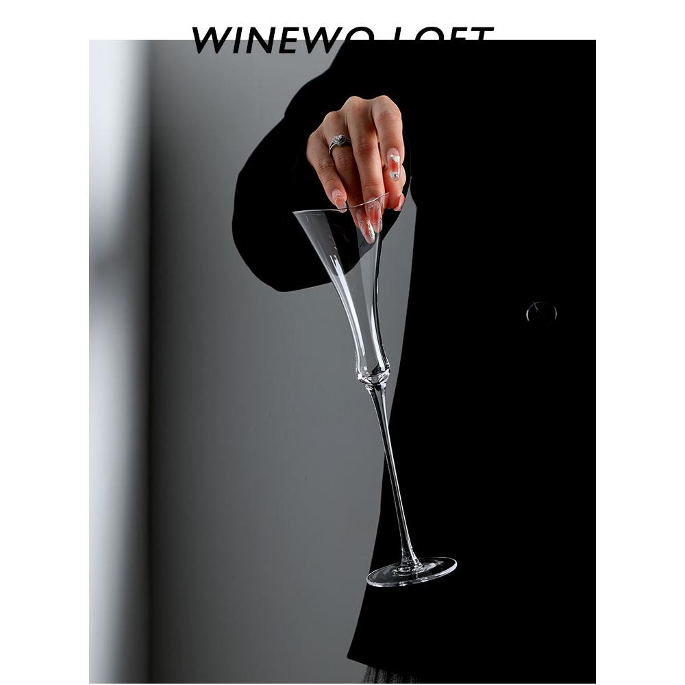 {湿云不渡西桥冷 细花知}中古vintage酒杯高脚杯子香槟杯鸡尾酒杯 - 图3