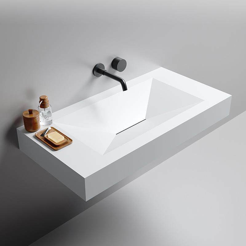 高端设计师个性创意岩板一体盆钻石异形盆黑色洗手洗脸盆洗漱台,淘宝优惠券,粉丝福利购,淘宝优惠卷