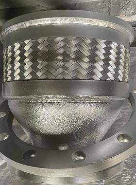 佰耐同心异径金属软管304不锈钢法兰连接异径金属编织波纹软管