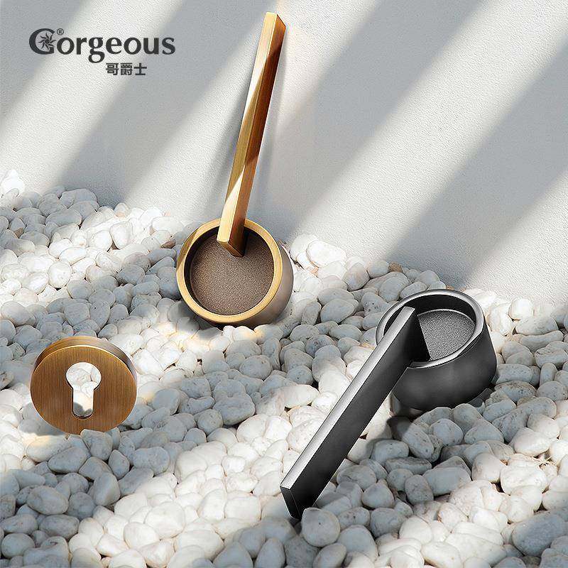 高端奢华执手锁卧室门锁静音门锁现代简约磁吸门锁室内房门锁,淘宝优惠券,粉丝福利购,淘宝优惠卷