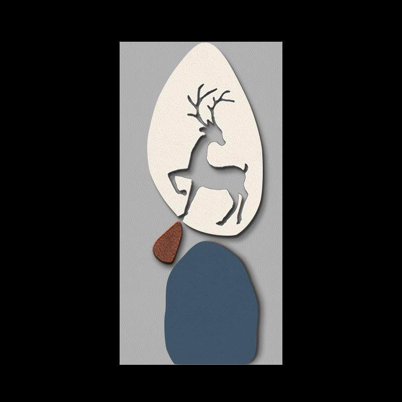 立体现代轻奢麋鹿皮革过道竖版挂画雕刻砂岩画壁画抽象玄关装饰画,淘宝优惠券,粉丝福利购,淘宝优惠卷