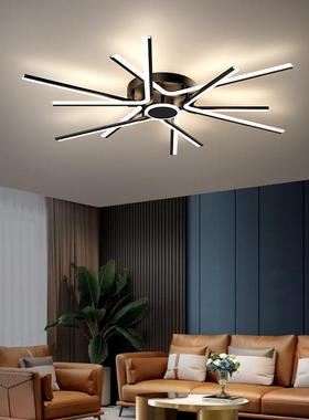 客厅灯简约现代大气极简长条led吸顶灯超亮2023新款中山灯具灯饰