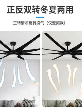 现代带灯吊顶灯风扇餐厅客厅吸顶吊扇LED静音复古美式仿古吊扇