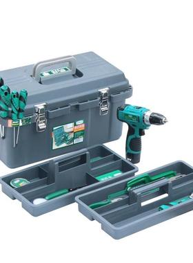 老A多功能收纳箱三层大容量硬质塑料五金工具储存箱LA125070