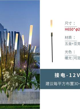 太阳能户外led发光芦苇灯景区公园草坪灯亮化景观灯插地庭院灯