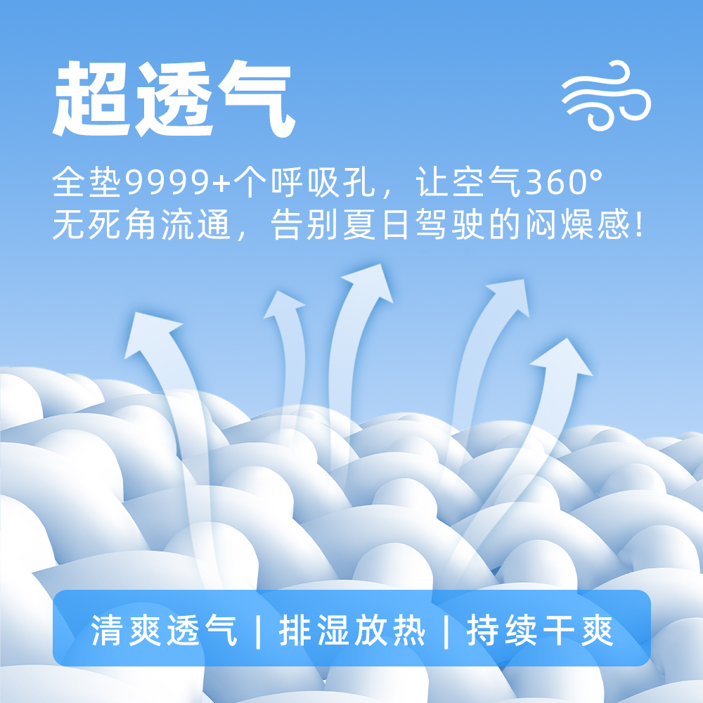 ibow冰羽空气垫透气坐垫夏季凉垫护腰背靠垫特斯拉椅垫套装2024款