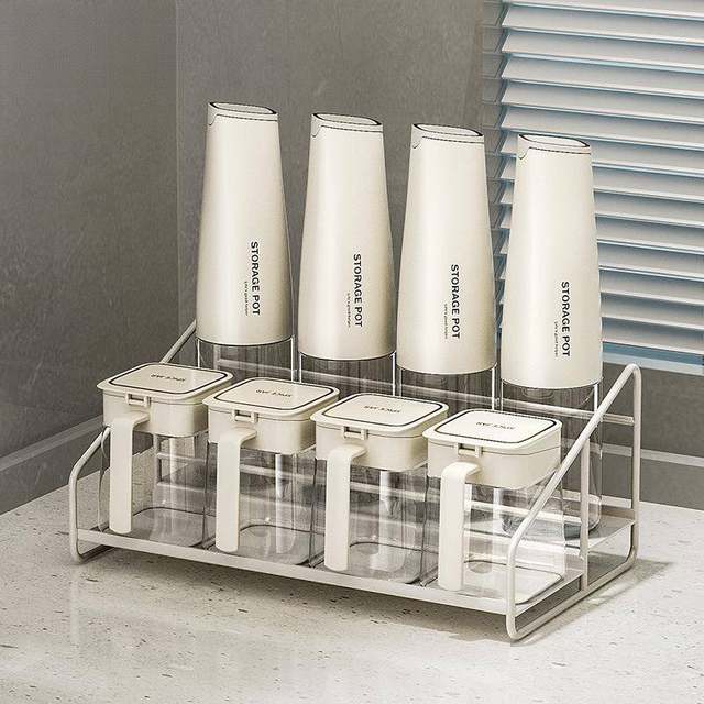 Seasoning combination set Light luxury seasoning bottle Kitchen salt seasoning jar storage box Oil and salt MSG storage