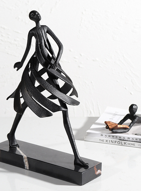 简约现代创意人物抽象雕塑摆件玄关客厅酒柜电视柜书房轻奢装饰品