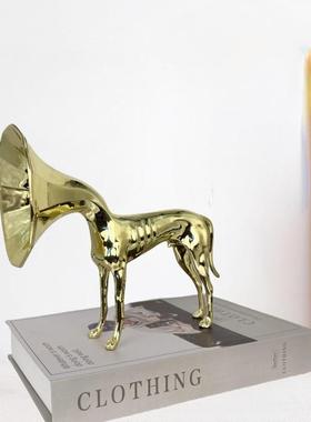 高级感轻奢样板间书房书柜软装饰品摆件办公室客厅电视柜壁龛摆设