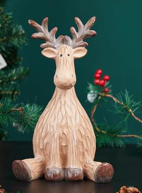 手绘树脂麋鹿雕像家居办公室装饰