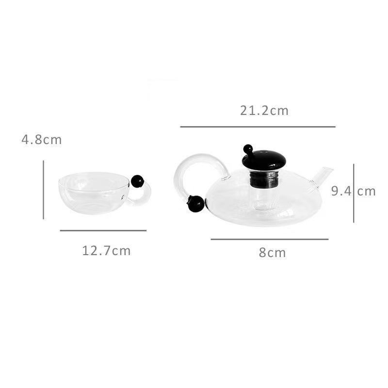 。德国进口玻璃茶具套装花茶水果茶加热煮茶器高档欧式鼠尾茶咖