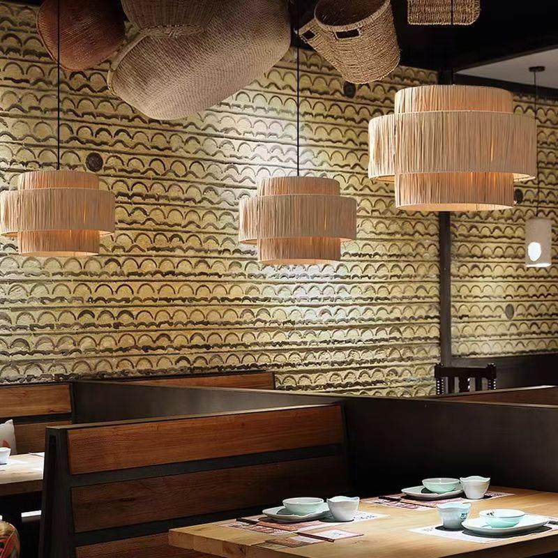 藤编复古侘寂风灯日式吧台吊灯饭店民宿火锅店灯具禅意茶室餐厅灯,淘宝优惠券,粉丝福利购,淘宝优惠卷