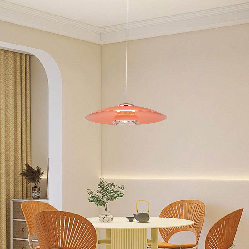 北欧极简卧室床头吊灯飞碟高级感吊线灯轻奢吧台餐厅灯单头小吊灯,淘宝优惠券,粉丝福利购,淘宝优惠卷