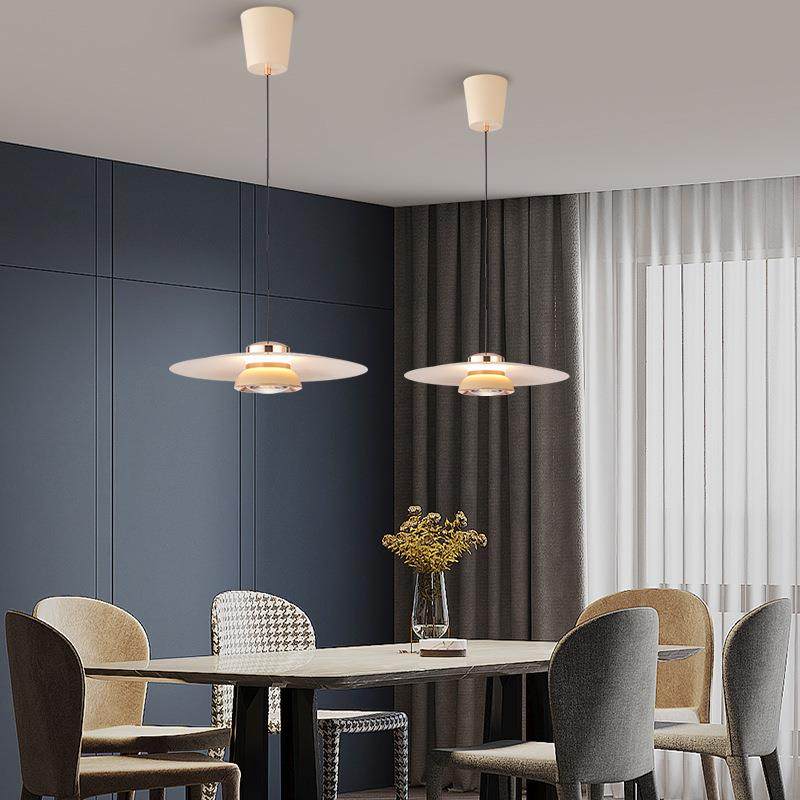 北欧极简卧室床头吊灯飞碟高级感吊线灯轻奢吧台餐厅灯单头小吊灯,淘宝优惠券,粉丝福利购,淘宝优惠卷