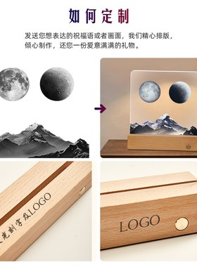 创意黑洞灯光摆件日照金山月球夜灯情人节送男友女友生日毕业礼物